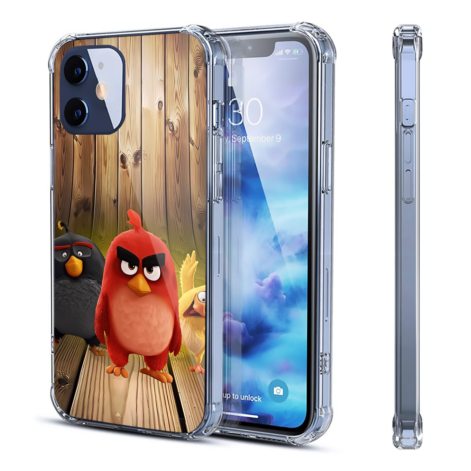 （画像用） Angry Birds アングリーバード 【iPhone 12シリーズ対応】透明スマホケース（クリアソフトケース）